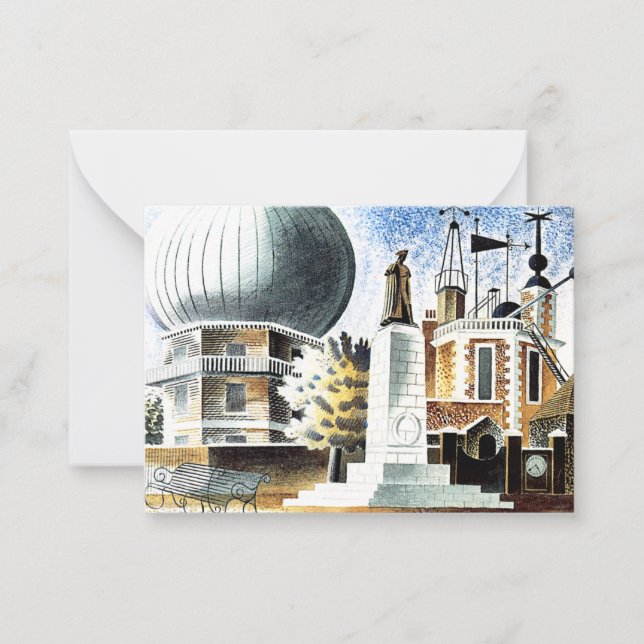 Ravilious - Greenwich Observatory Anteckningskort (Framsida)