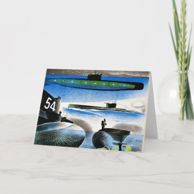 Ravilious - Olika aspekter av ubåtar. Kort (Framsida)