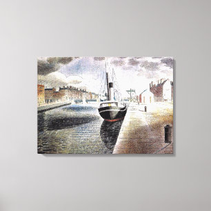 Ravilious - Pilotbåt i Le Havre Canvastryck