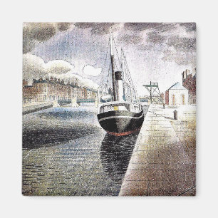 Ravilious - Pilotbåt i Le Havre Magnet