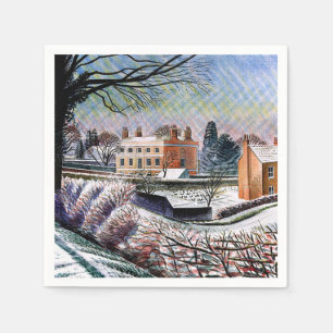 Ravilious - Prästgård om vintern, Pappersservett