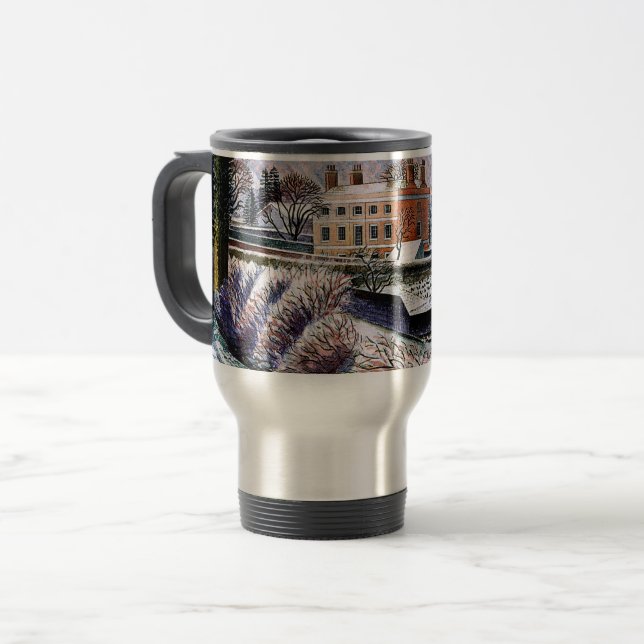 Ravilious - Prästgård om vintern,  Resemugg (Framsida vänster)