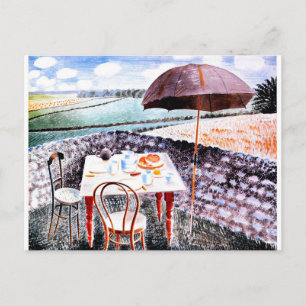 Ravilious - Tea at Furlongs, 1939 bra art Vykort