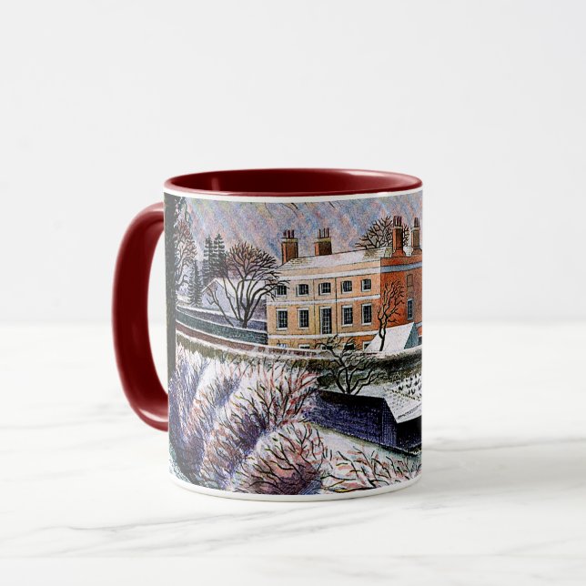 Ravilious - Vicarage in Winter, bra art Mugg (Framsida vänster)
