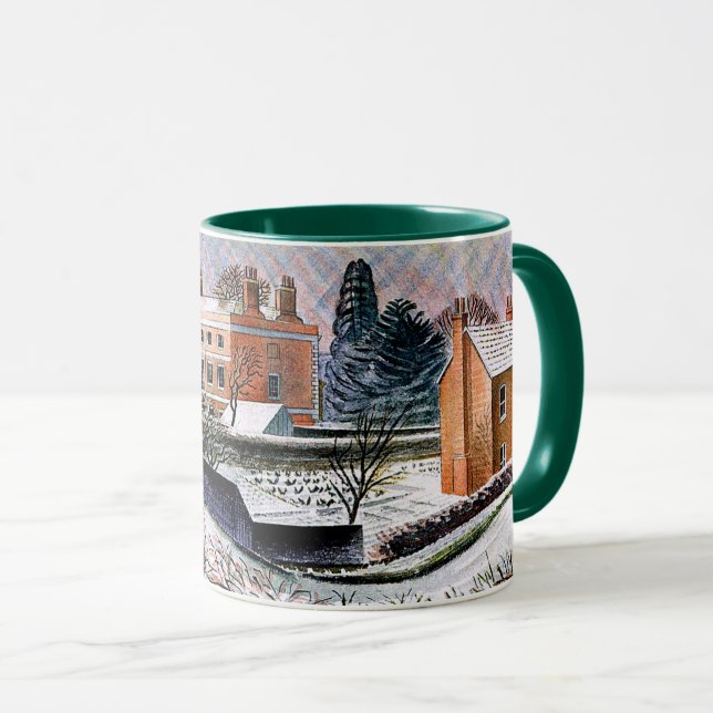 Ravilious - Vicarage in Winter, bra art Mugg (Framsida höger)