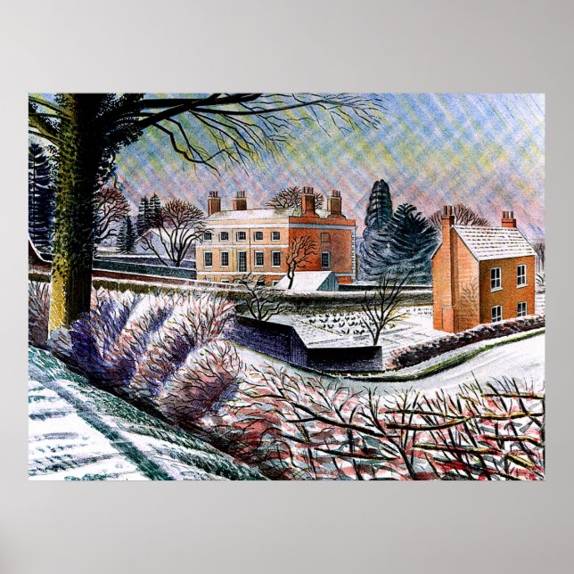 Ravilious - Vicarage in Winter, Poster (Framsidan)