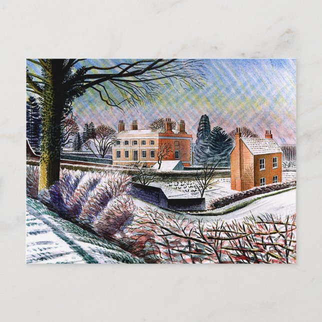 Ravilious - Vicarage in Winter Vykort (Framsida)