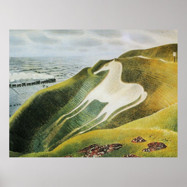 Ravilious - Westbury Horse, bra art Poster (Framsidan)
