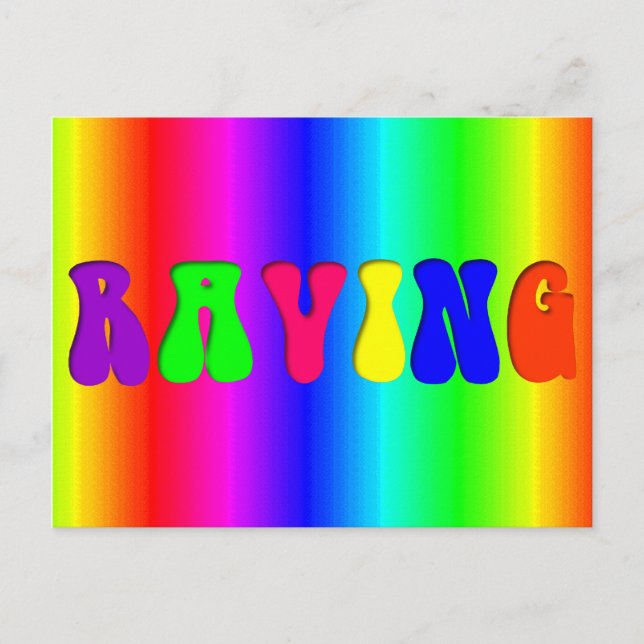 RAVING Rainbow Vykort (Framsida)