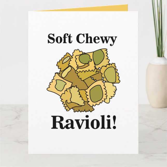 Ravioli Pasta Italiensk Mat Födelsedag Kort (Framsida)