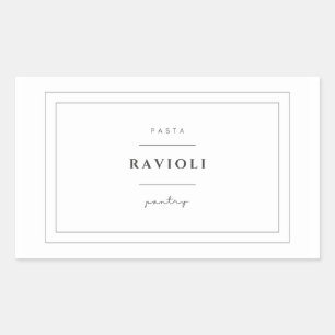 Ravioli Pasta Mat Etikett Klistermärken