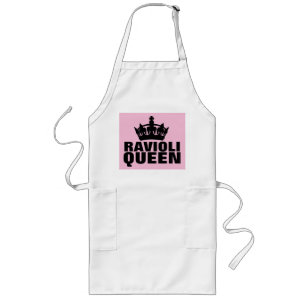 RAVIOLI QUEEN KITCHEN APRON LÅNGT FÖRKLÄDE