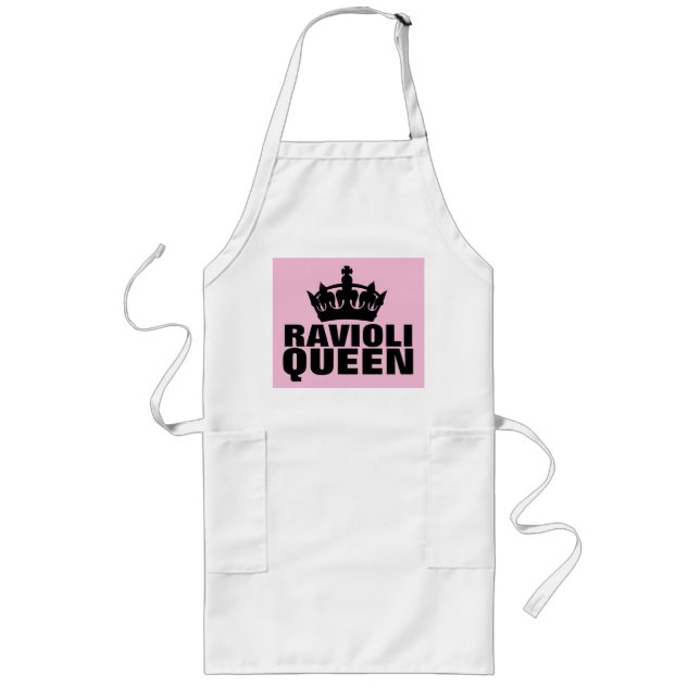 RAVIOLI QUEEN KITCHEN APRON LÅNGT FÖRKLÄDE (Framsidan)