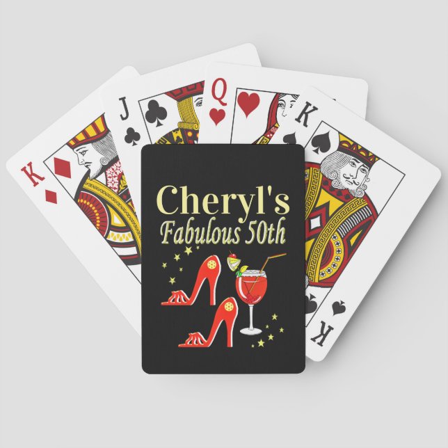 RAVISHING RED 50:E BIRTHDAY DIVA DESIGN CASINOKORT (Baksidan)