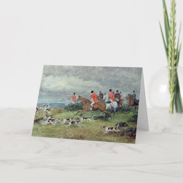 Rävjakt i Surrey, 19th århundrade Kort (Framsida)