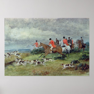 Rävjakt i Surrey, 19th århundrade Poster