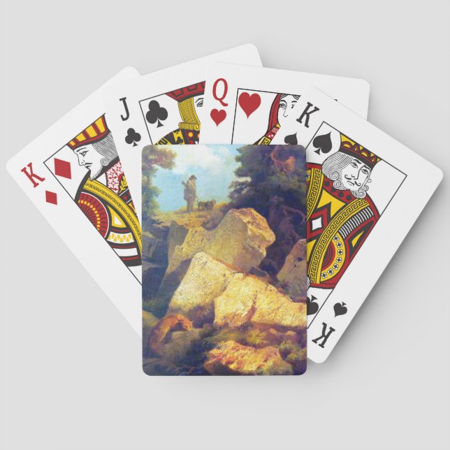 Rävjakt Josef Navrátil  Efter 1850 Casinokort (Baksidan)