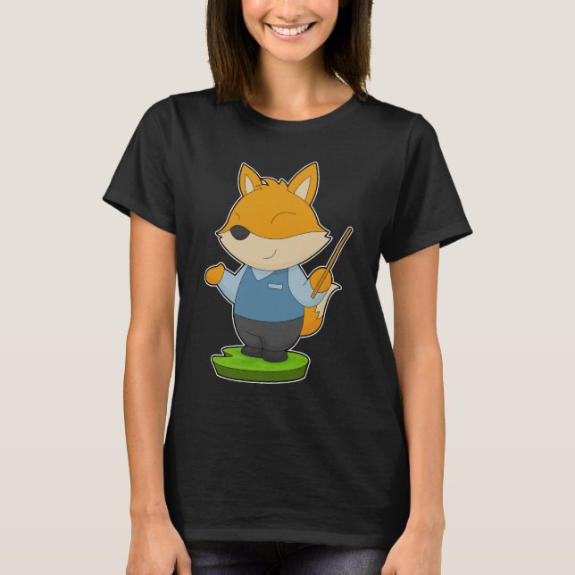 Rävlärarpekare T Shirt (Framsida)