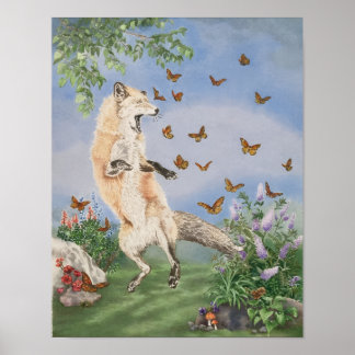 Rävpromenad Poster