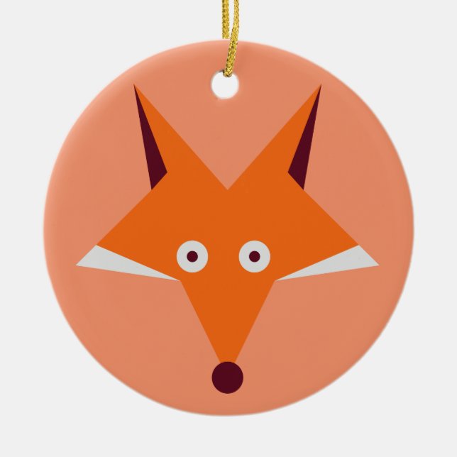 Rävstjärna Julgransprydnad Keramik (Framsidan)