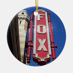 RävTheatre, Atlanta, Georgia, god jul dig Julgransprydnad Keramik