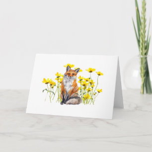 Rävtillfällen Notecard Kort
