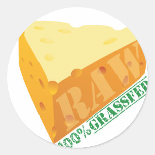 Raw Cheese Organic Planet Stickers Runt Klistermärke