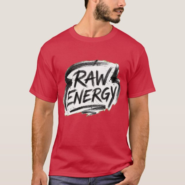 Raw Energy Handskriven Logotyp T-shirt (Framsida)