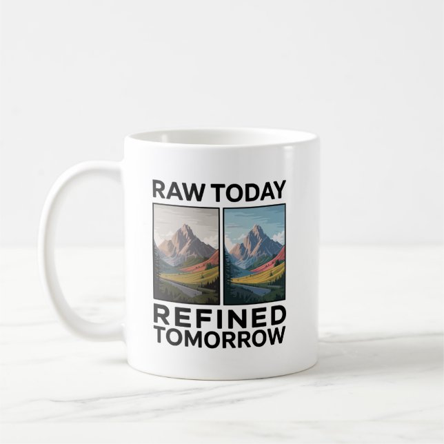 RAW Idag Förfinad Imorgon Kaffemugg (Vänster)