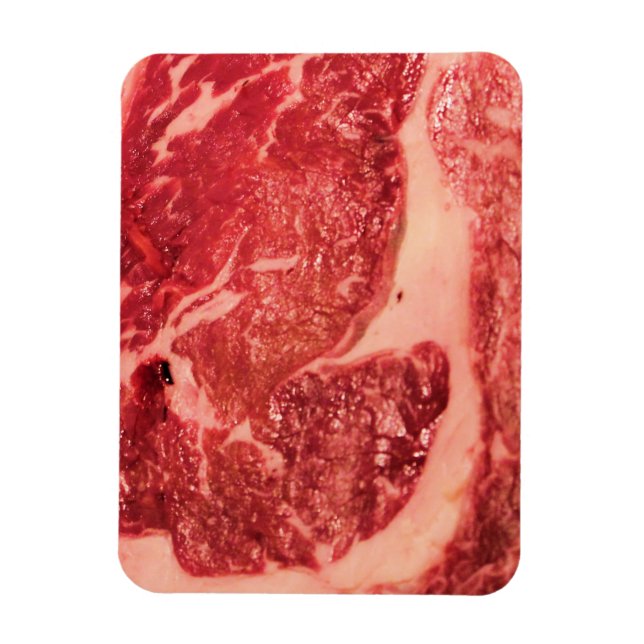 Raw Kött Ribeye Steak Magnet (Vertikal)