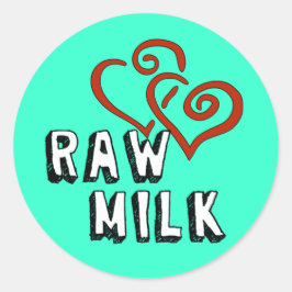 Raw Mjölk Kärlek Runt Klistermärke