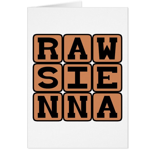 Raw Sienna, Färg Hälsningskort (Framsidan)