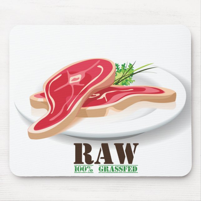 Raw Steak Organic Planet Mousepad Musmatta (Framsidan)