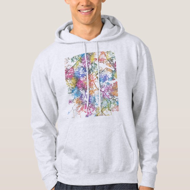 Rawalpindi Pakistan stads karta Hoodie (Framsida)