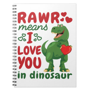 Rawer Elak I Kärlek dig i Dinosaur Anteckningsbok