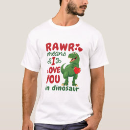 Rawer Elak I Kärlek dig i Dinosaur T Shirt
