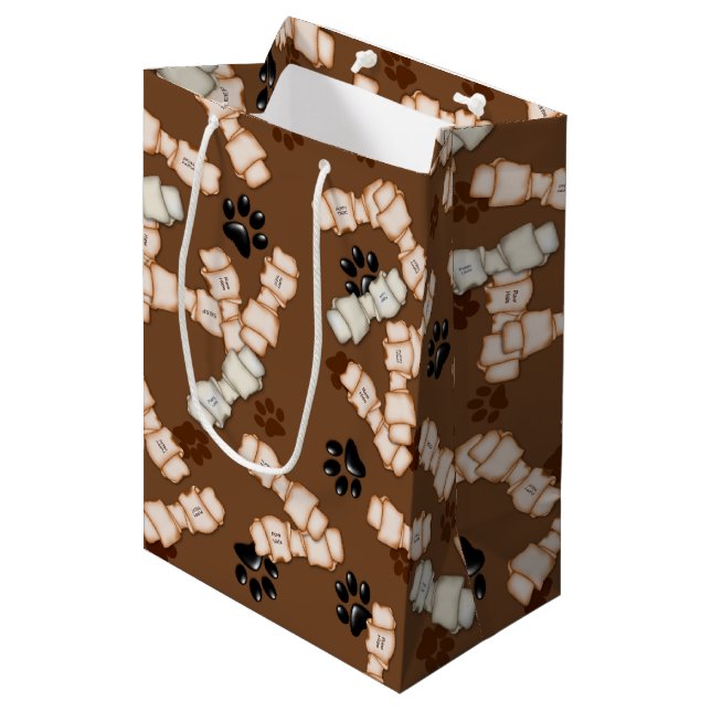 Rawhide Hund Bones-GIFT BAG M (Framsidan Vinklad)