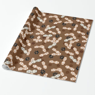 Rawhide Hund Bones-GIFT WRAPPING PAPPER Presentpapper