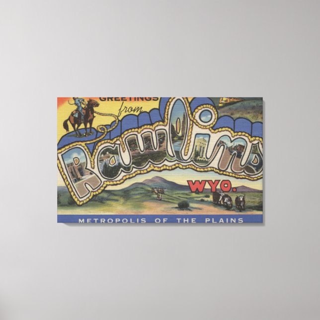 Rawlins, Wyoming - Stora Brev Scenes Canvastryck (Framsida)