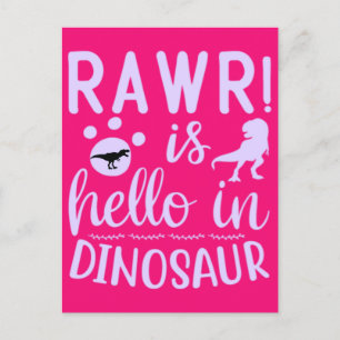 Rawr! Är Hej i Dinosaur-vykort Vykort