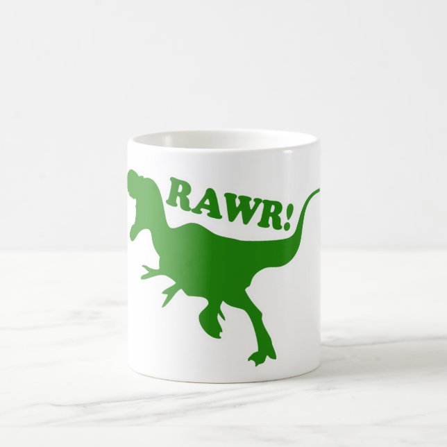 RAWR är så Dinosaurs säger att jag kärlek dig Kaffemugg (Center)
