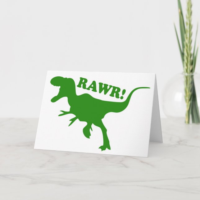 RAWR är så Dinosaurs säger att jag kärlek dig Kort (Framsida)