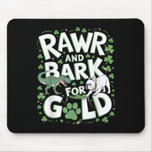Rawr Bark T-rex Bulldog St. Patricks Day American Musmatta