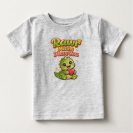Rawr betyder att jag älskar dig - 3-6 mån T-shirt