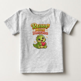 Rawr betyder att jag älskar dig - 3-6 mån T-shirt
