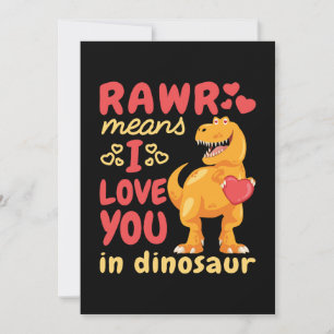 Rawr betyder att jag älskar dig på dinosaurie Alla Julkort