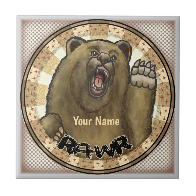 Rawr Björn  Kakelplatta (Framsidan)