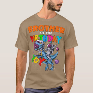 Rawr Brother of the Birthday Boy Astronaut Riding T Shirt