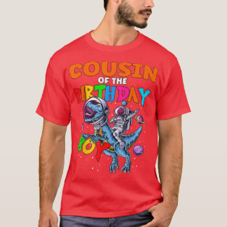 Rawr Cousin of the Birthday Boy Astronaut Riding D T Shirt