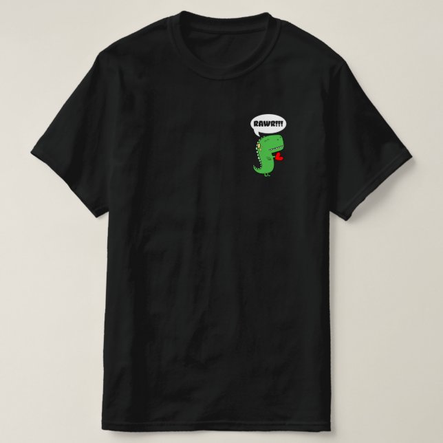 RAWR Cute T-Rex Funny Valentines day Gift T Shirt (Design framsida)